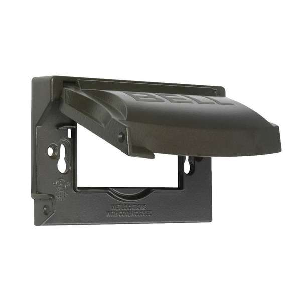 Bell Outdoor Electrical Box Cover, 1 Gang, Aluminum, Flip/Snap MX1250Z